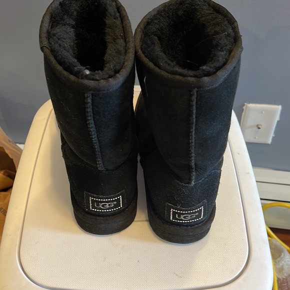 Black Rhinestone Suede Ugg Boots size 8 - Picture 3 of 6
